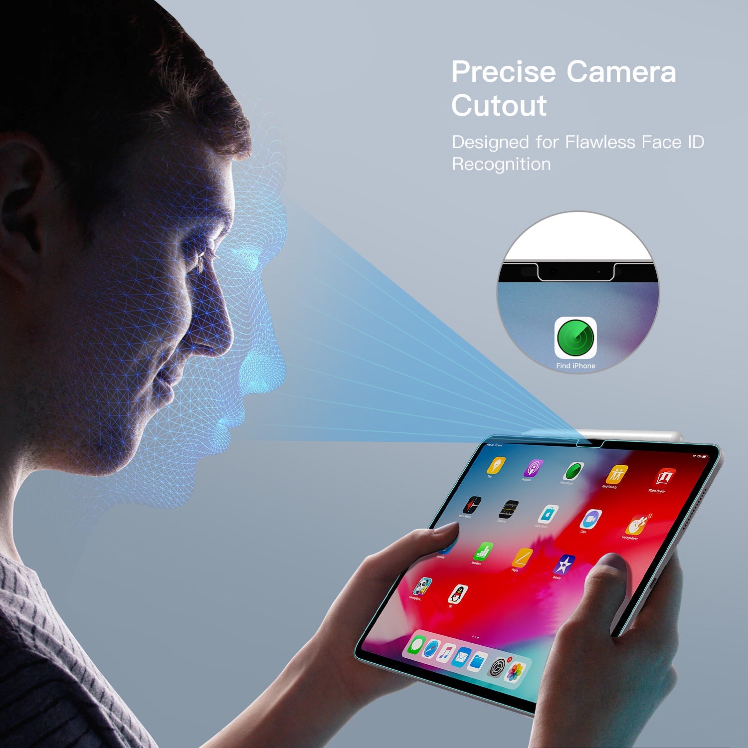 Tough On Screen Protector Tempered Glass 2 Pack for iPad