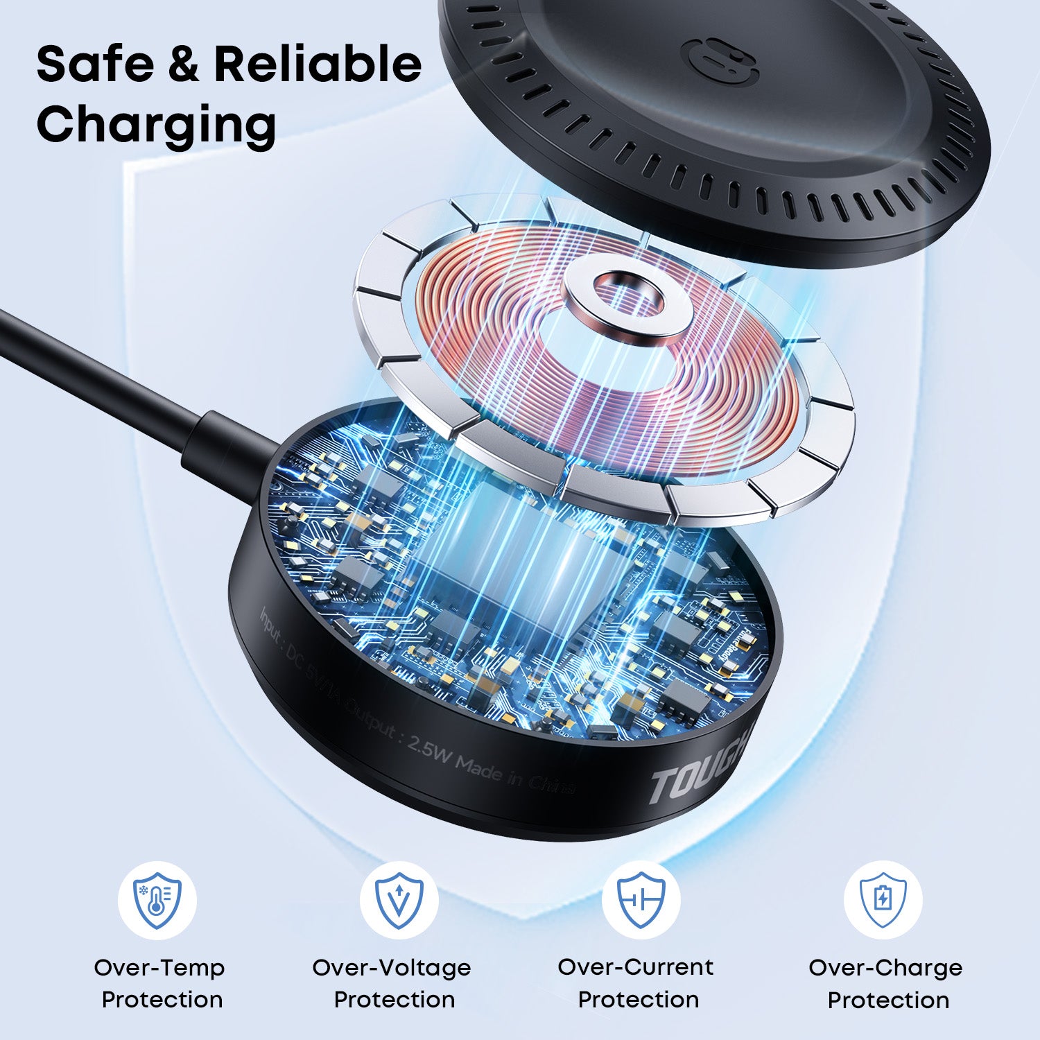 Tough On Universal Wireless Charger for Apple Watch & Galaxy Watch
