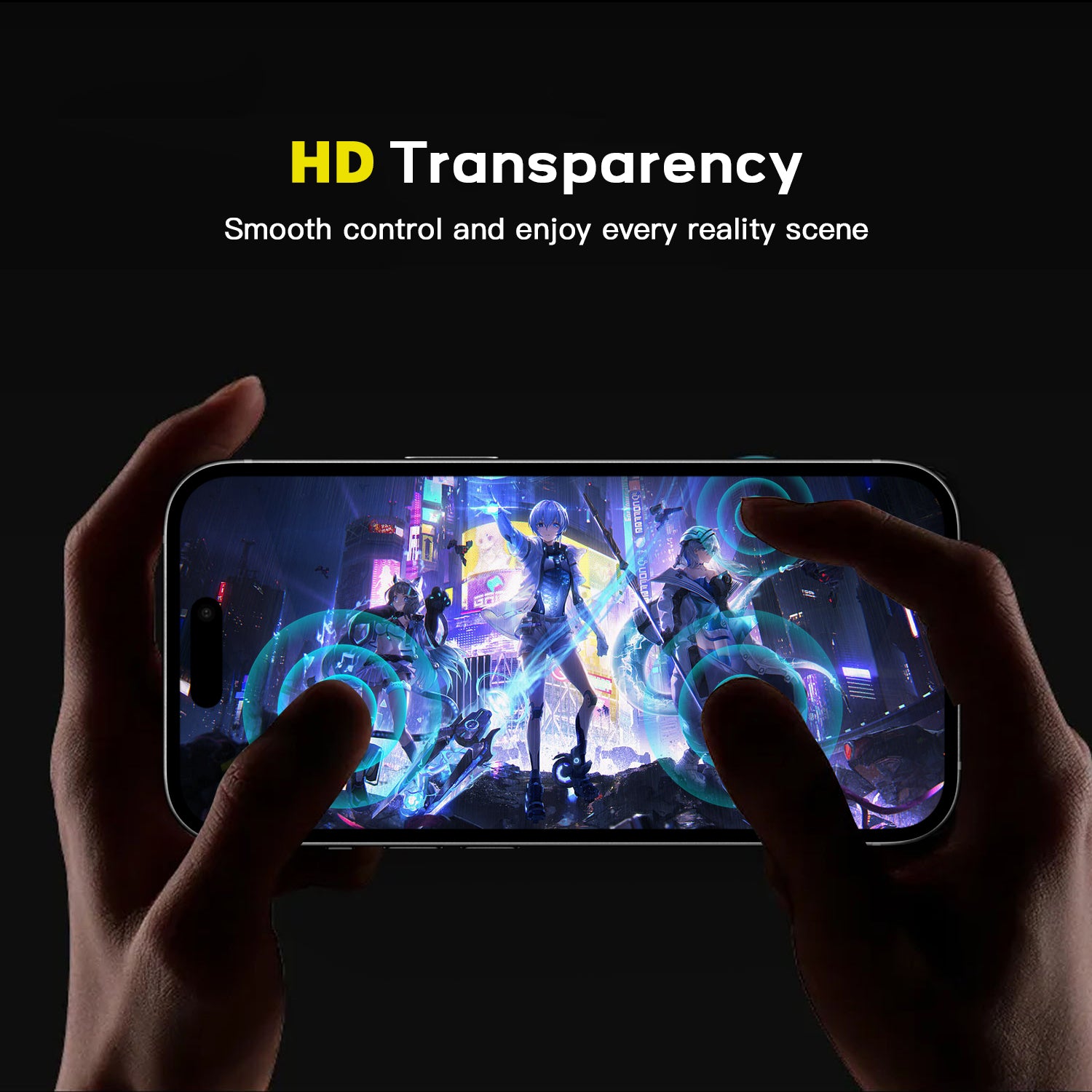 Tough On iPhone 15 Privacy Screen Protector Tough Nano with Installation Kit