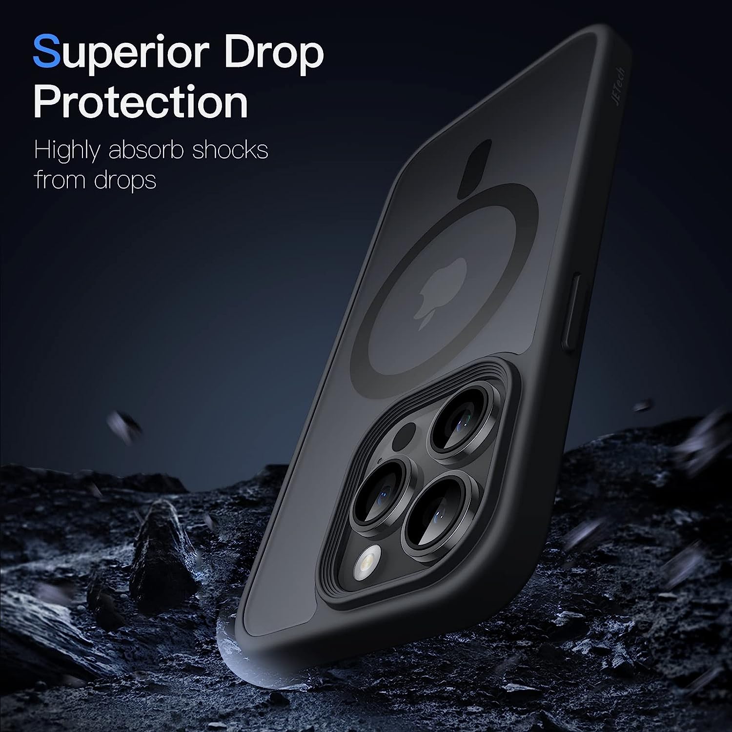 Tough On iPhone 15 Pro Case With MagSafe Matte Black