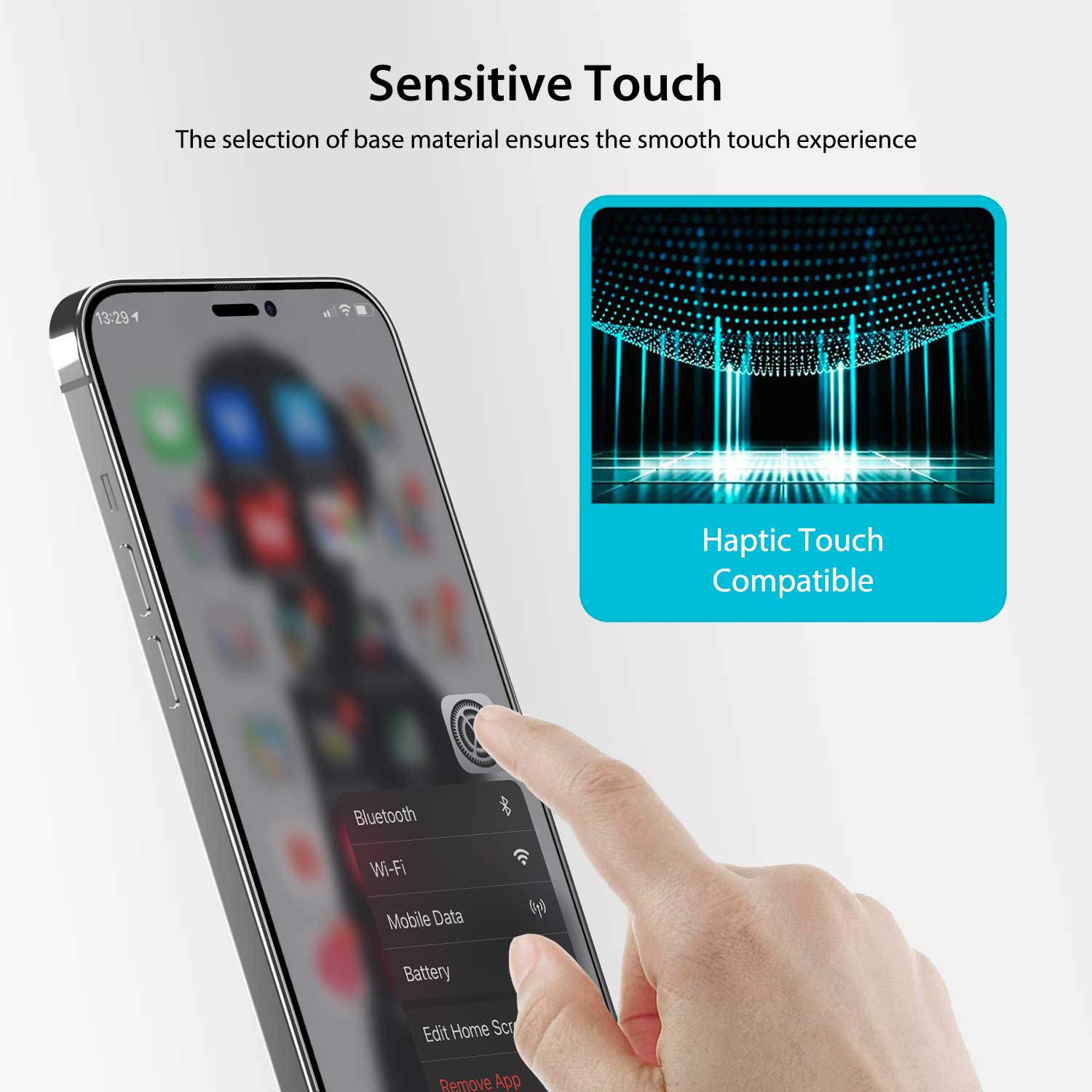Tough On iPhone 15 Pro Double-strong Tempered Glass Screen Protector Black