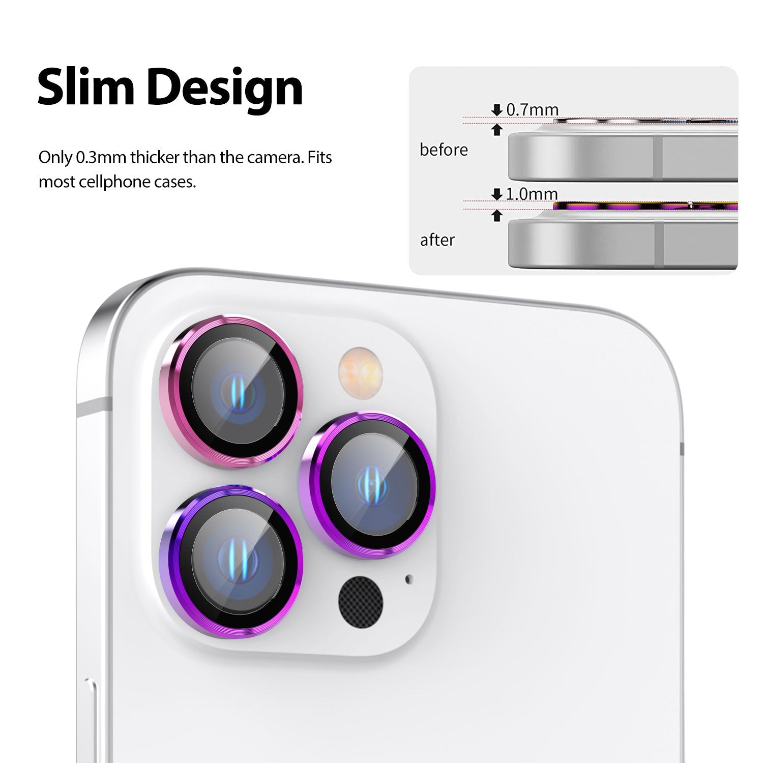 Tough On iPhone 15 Pro Max Rear Camera Protector Tempered Glass