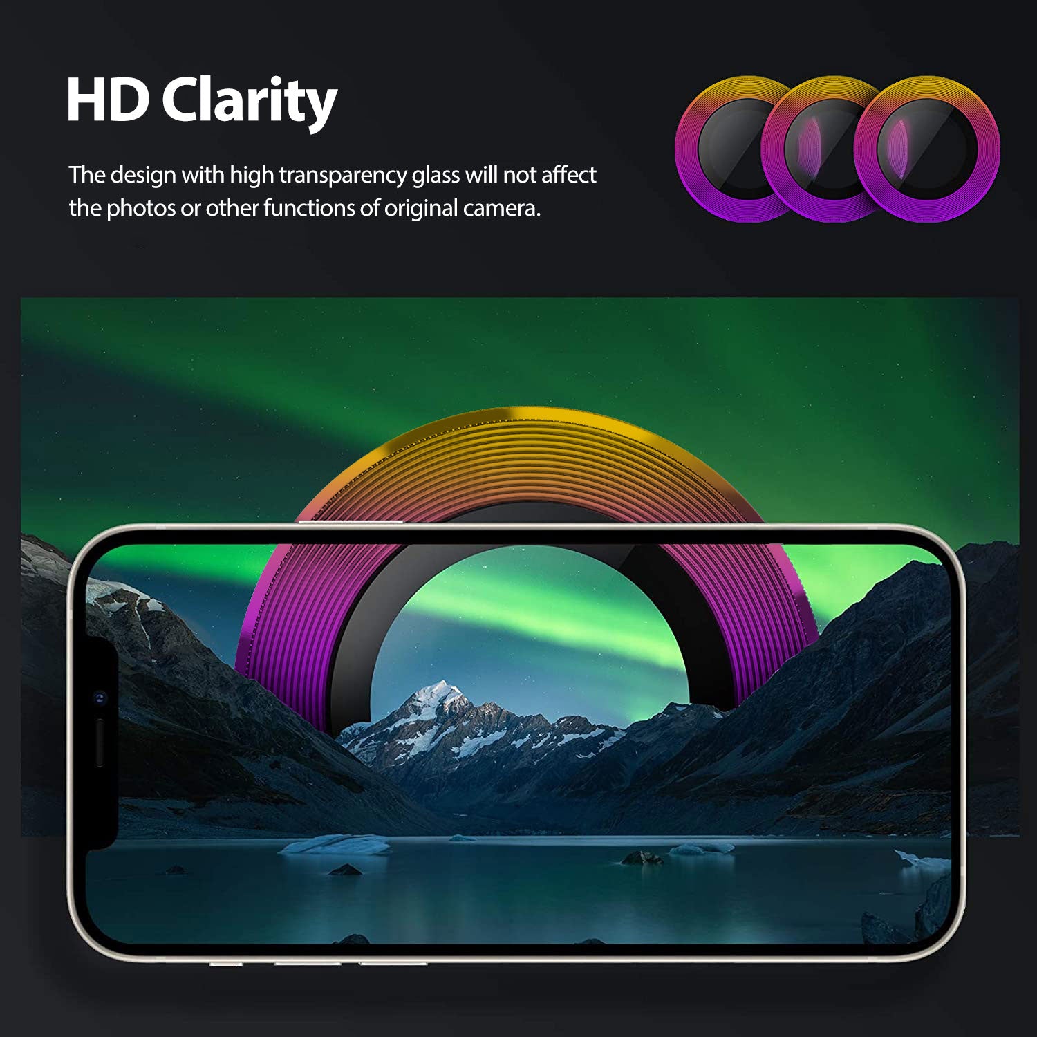 Tough On iPhone 15 Pro Rear Camera Protector Tempered Glass