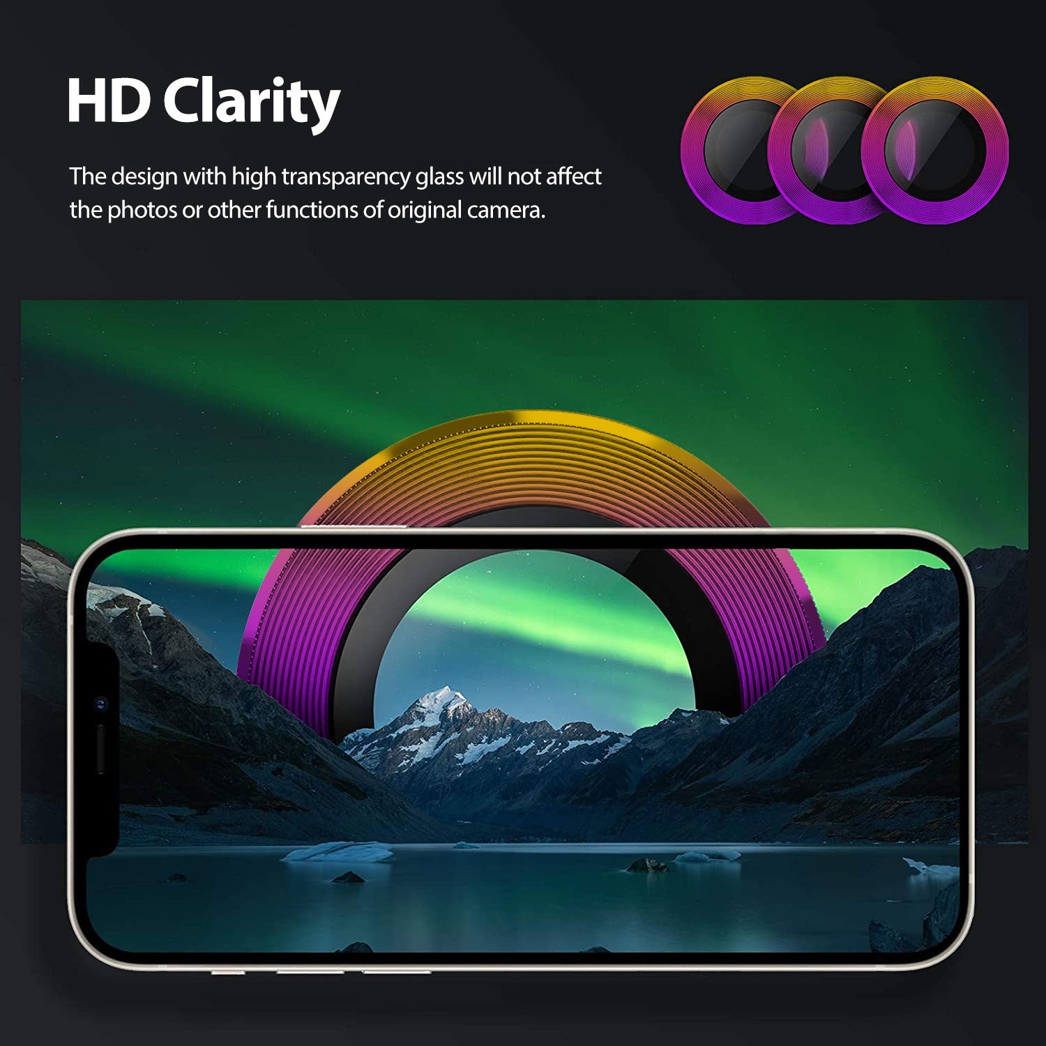 Tough On iPhone 15 Pro Max Rear Camera Protector Tempered Glass