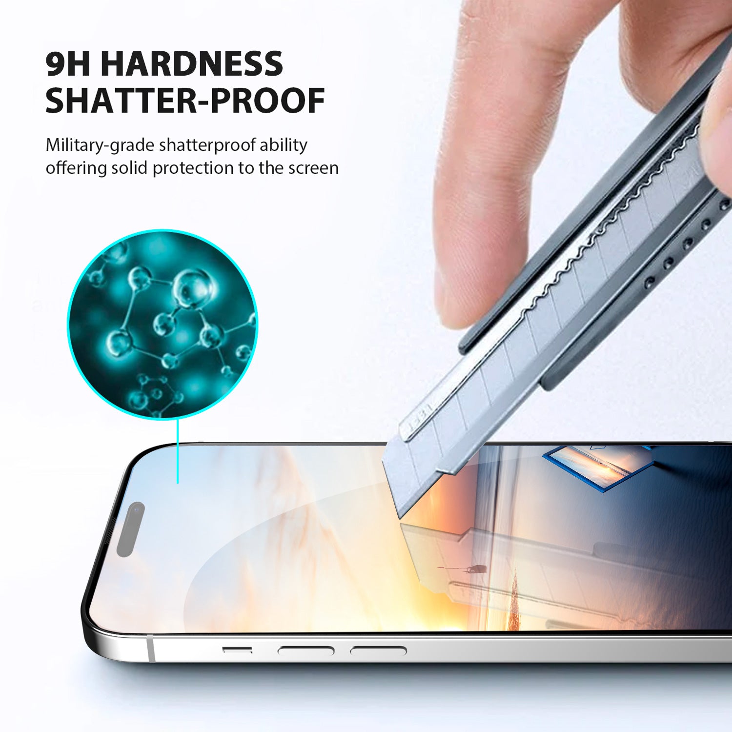 Tough On iPhone 15 Screen Protector Tough Nano Clear with Installation Kit