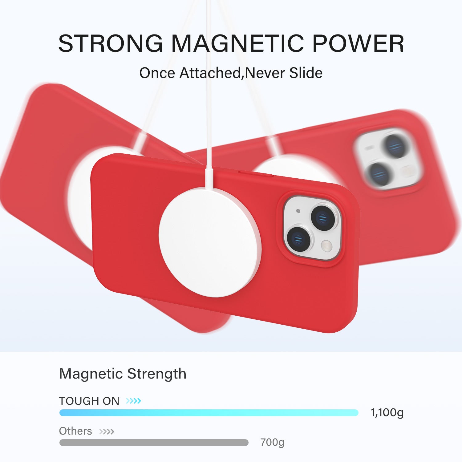 Tough On iPhone 16e / iPhone 15 Strong Liquid Silicone Case with Magsafe