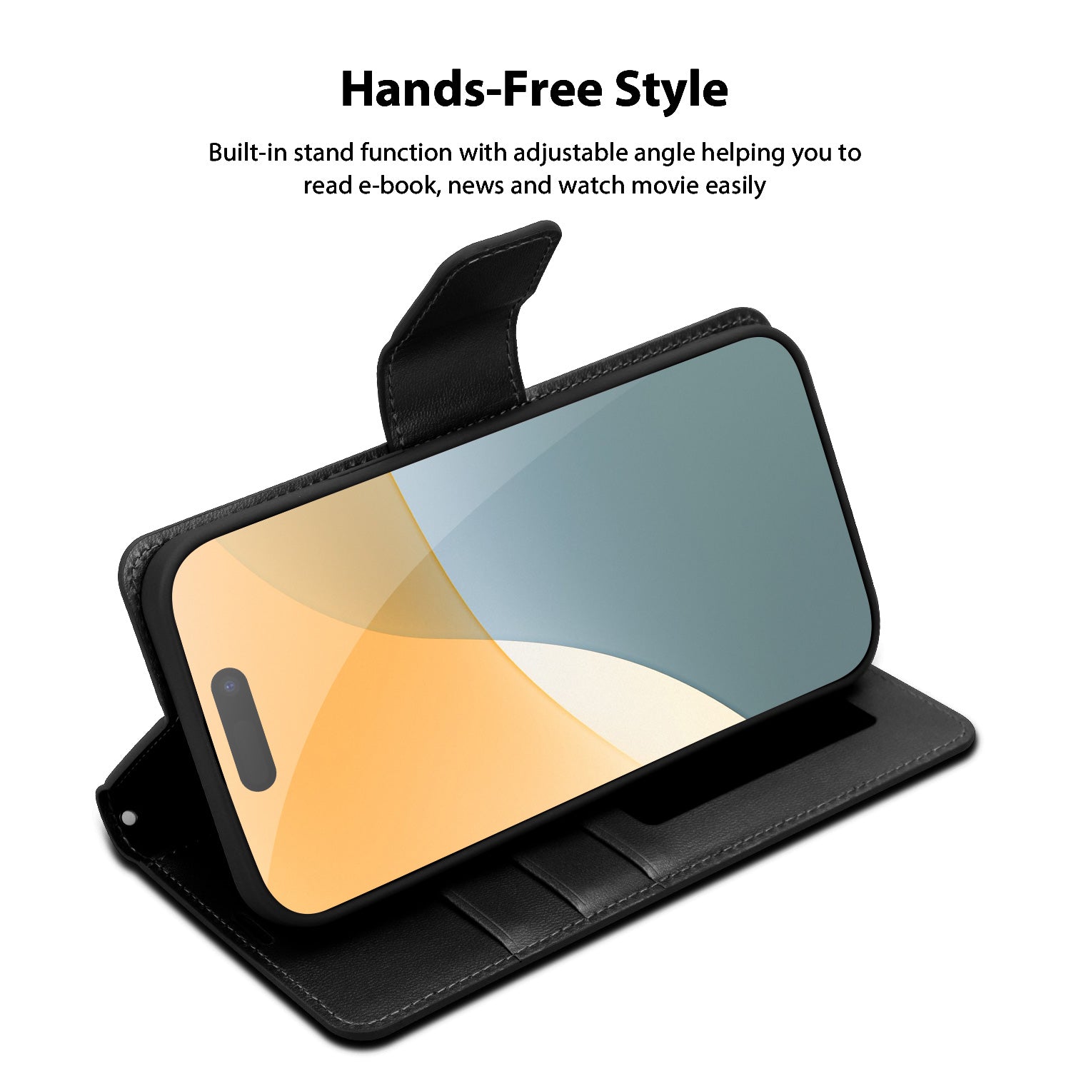 Tough On iPhone 16 Flip Wallet Leather Case