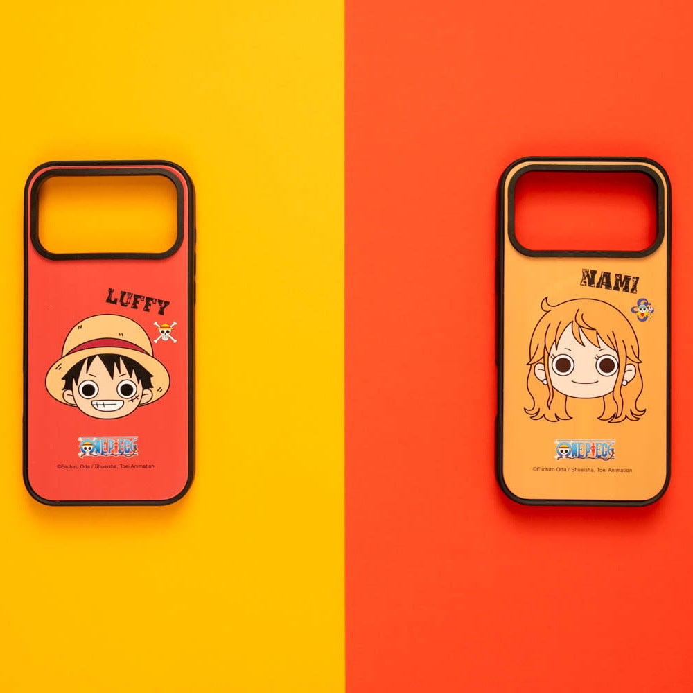 One Piece Luffy skin and Nami skin side by side on MagSafe cases