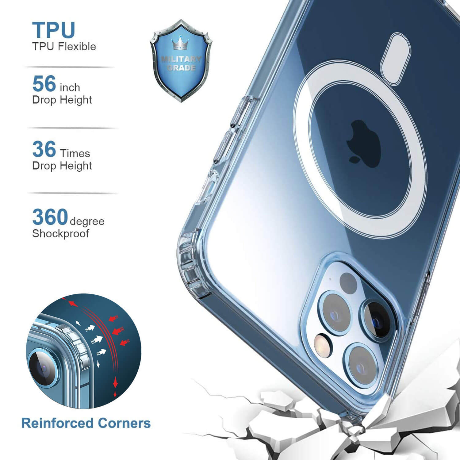 Tough On iPhone 13 Pro Max Case Clear With Magsafe