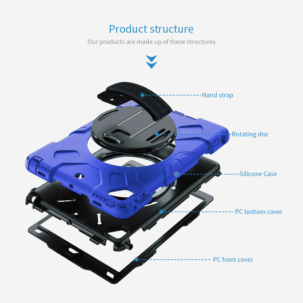 Tough On iPad 5 / 6th Gen 9.7" Case Rugged Protection Blue