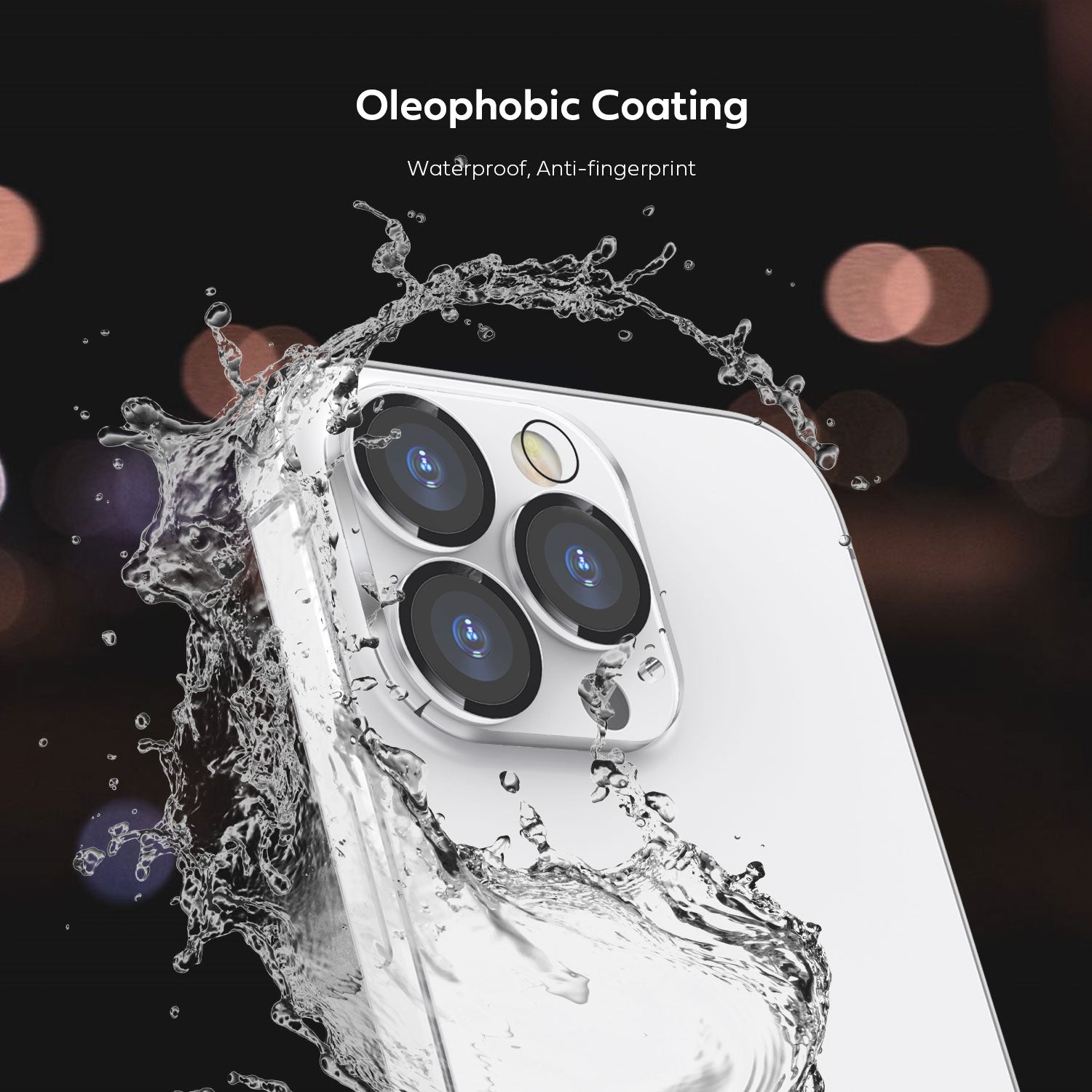 Tough On iPhone 14 Pro / Pro Max Rear Camera Protector Tempered Glass Black