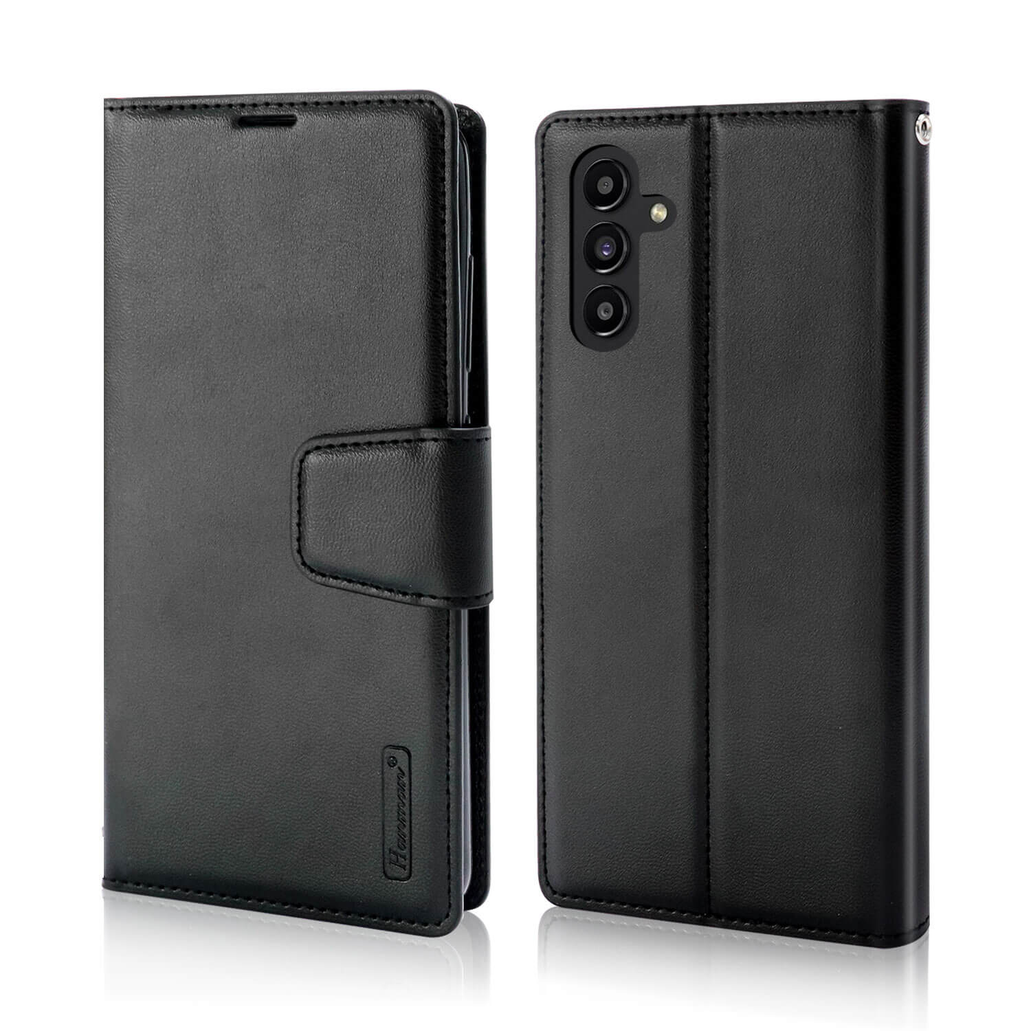 Hanman Samsung Galaxy A13 5G Leather Case Wallet Black