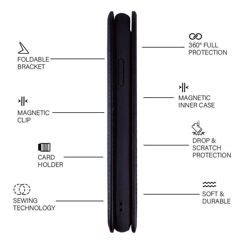 iPhone 11 PRO Detachable Leather Case