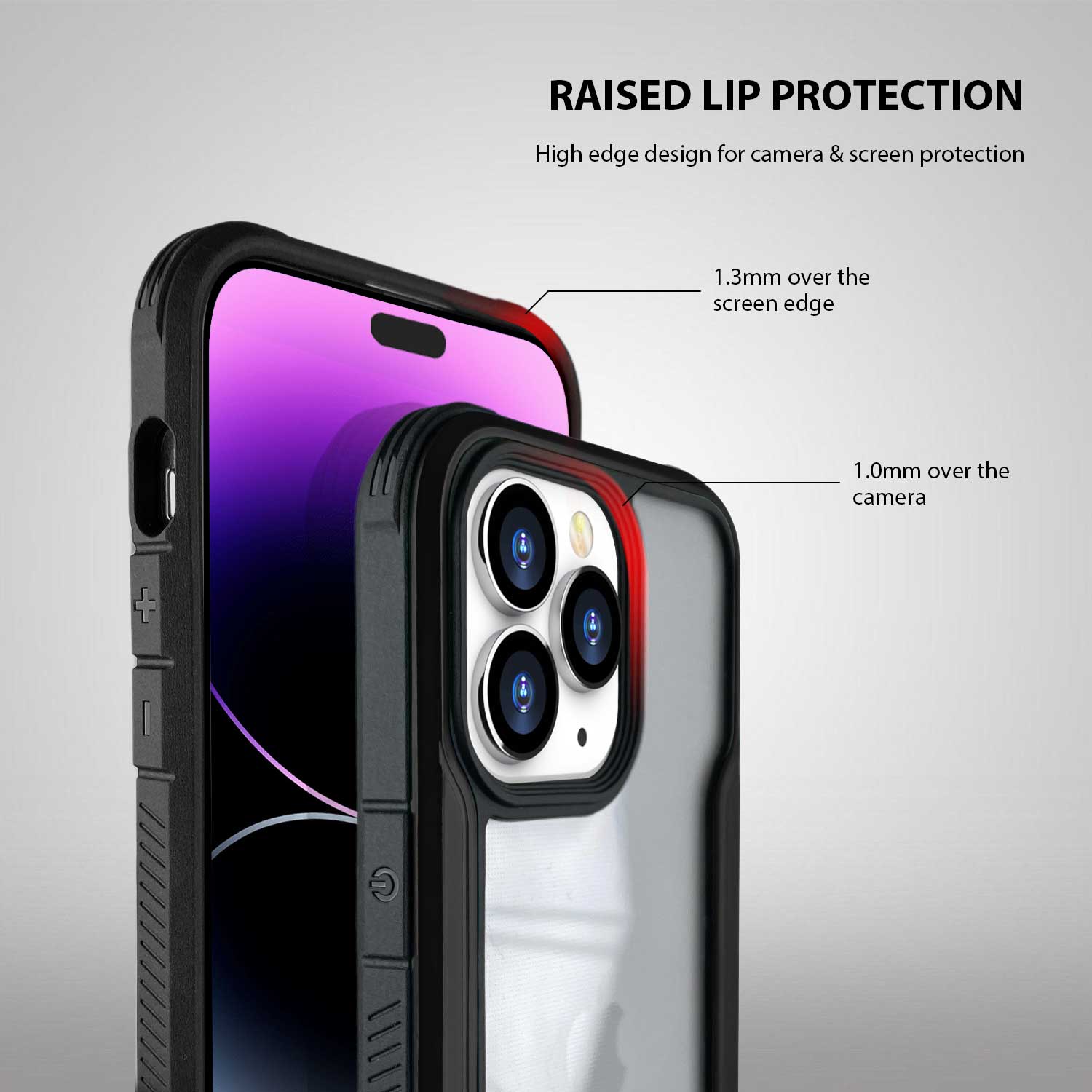 Tough On iPhone 14 Pro Max Case Iron Shield Black