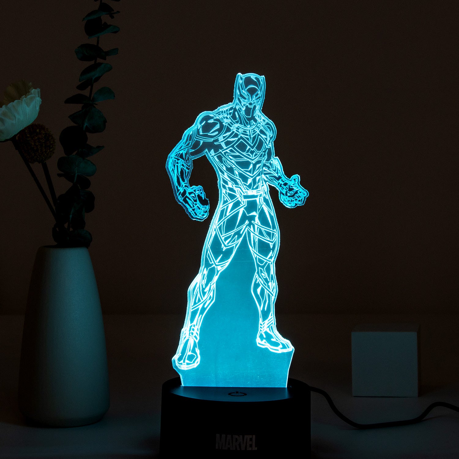 Marvel 3D RGB App Controlled USB LED Night Light Black Panther #2