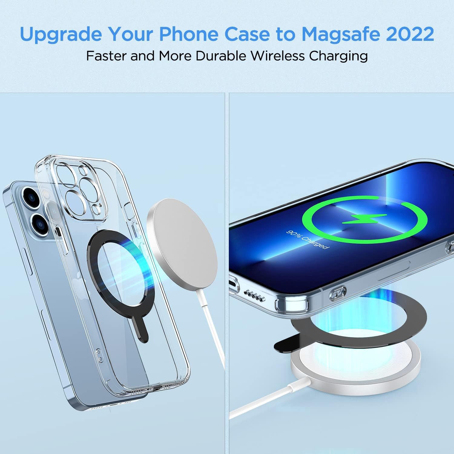 Tough On Universal Magnetic Ring for MagSafe Wireless Charging Conversion Kit