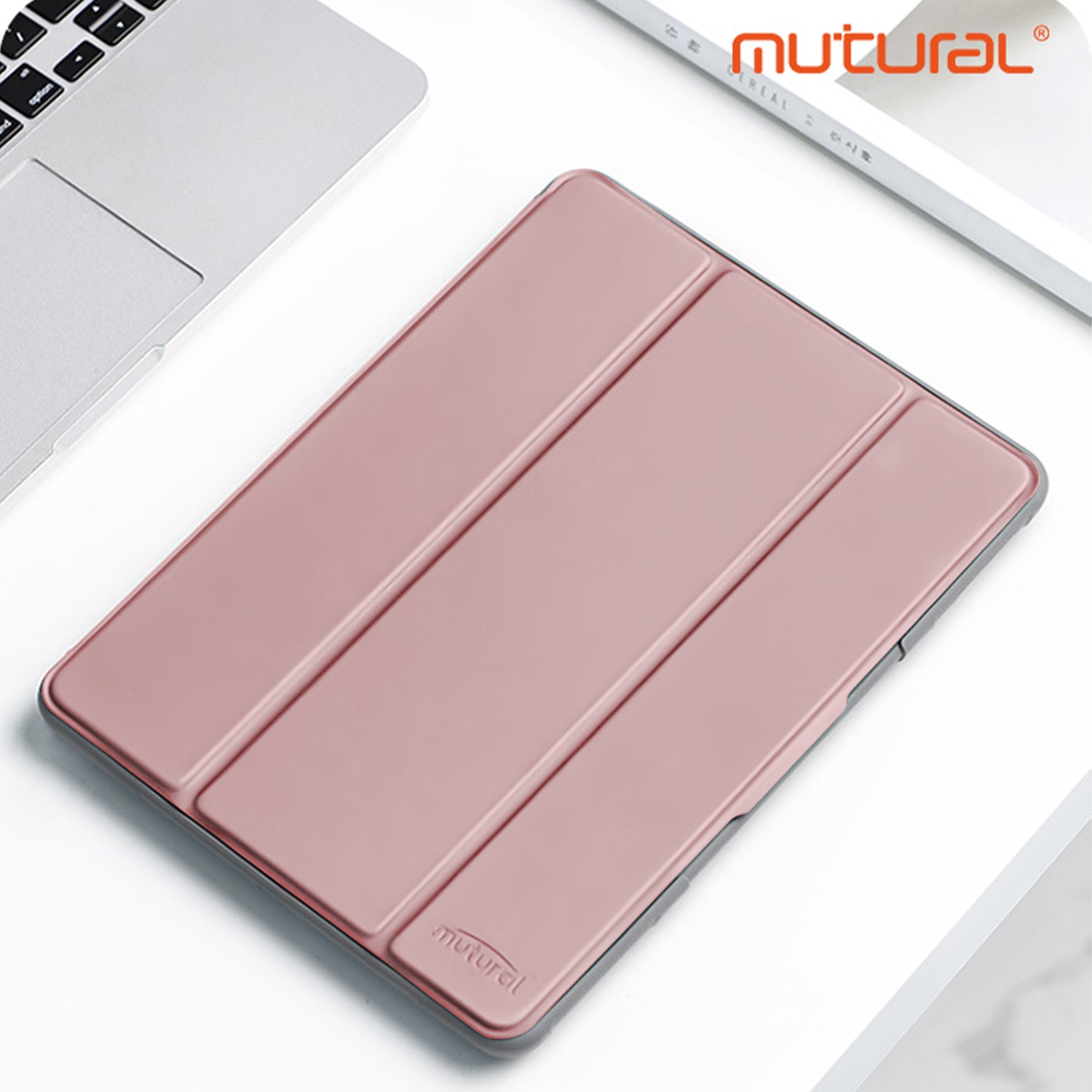 Tough On iPad 10th Gen 2022 10.9" Case Smart Cover Rose Gold Clear