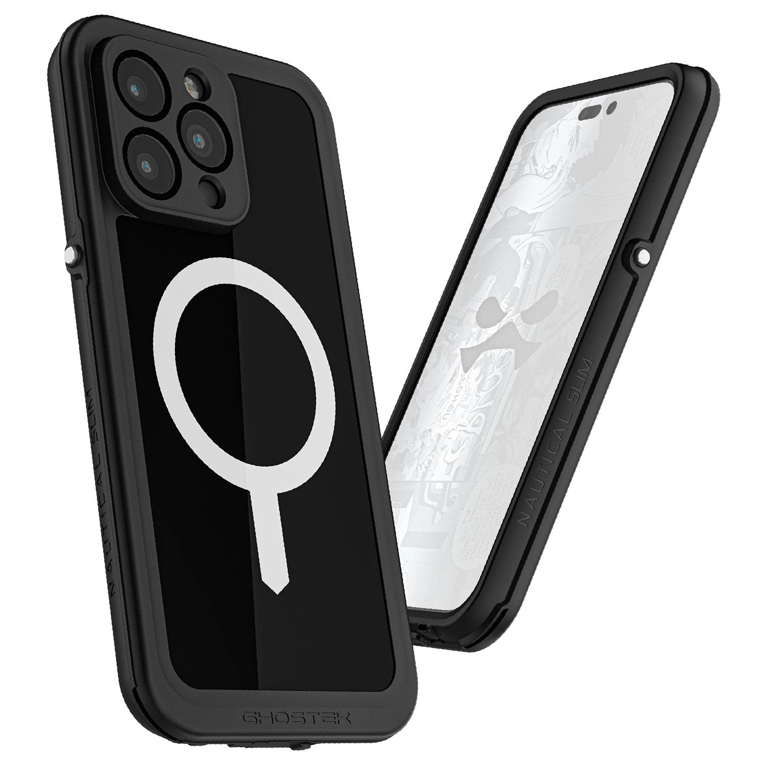 Ghostek iPhone 14 Pro Max Case Nautical Slim Waterproof w/ Magsafe Black