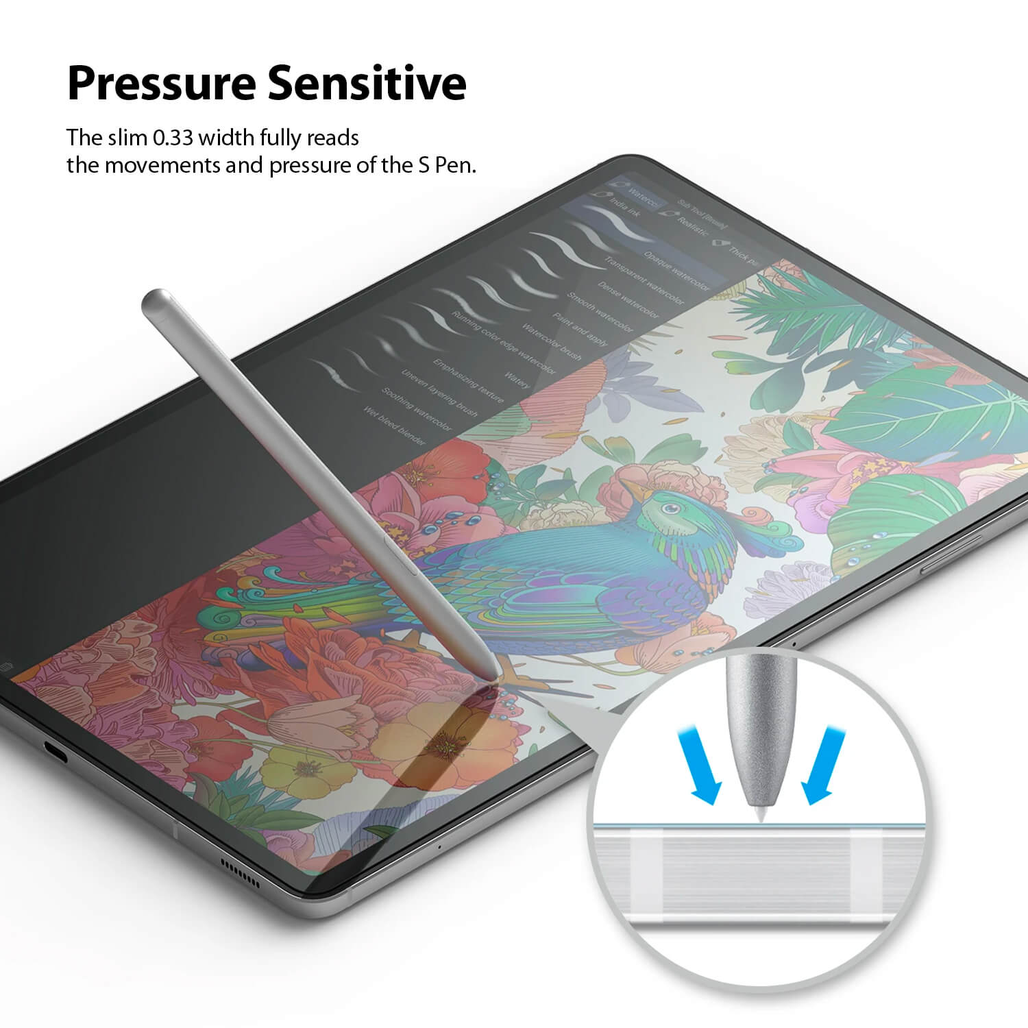 Ringke Samsung Galaxy Tab S8 / S7 Invisible Defender Glass Screen Protector