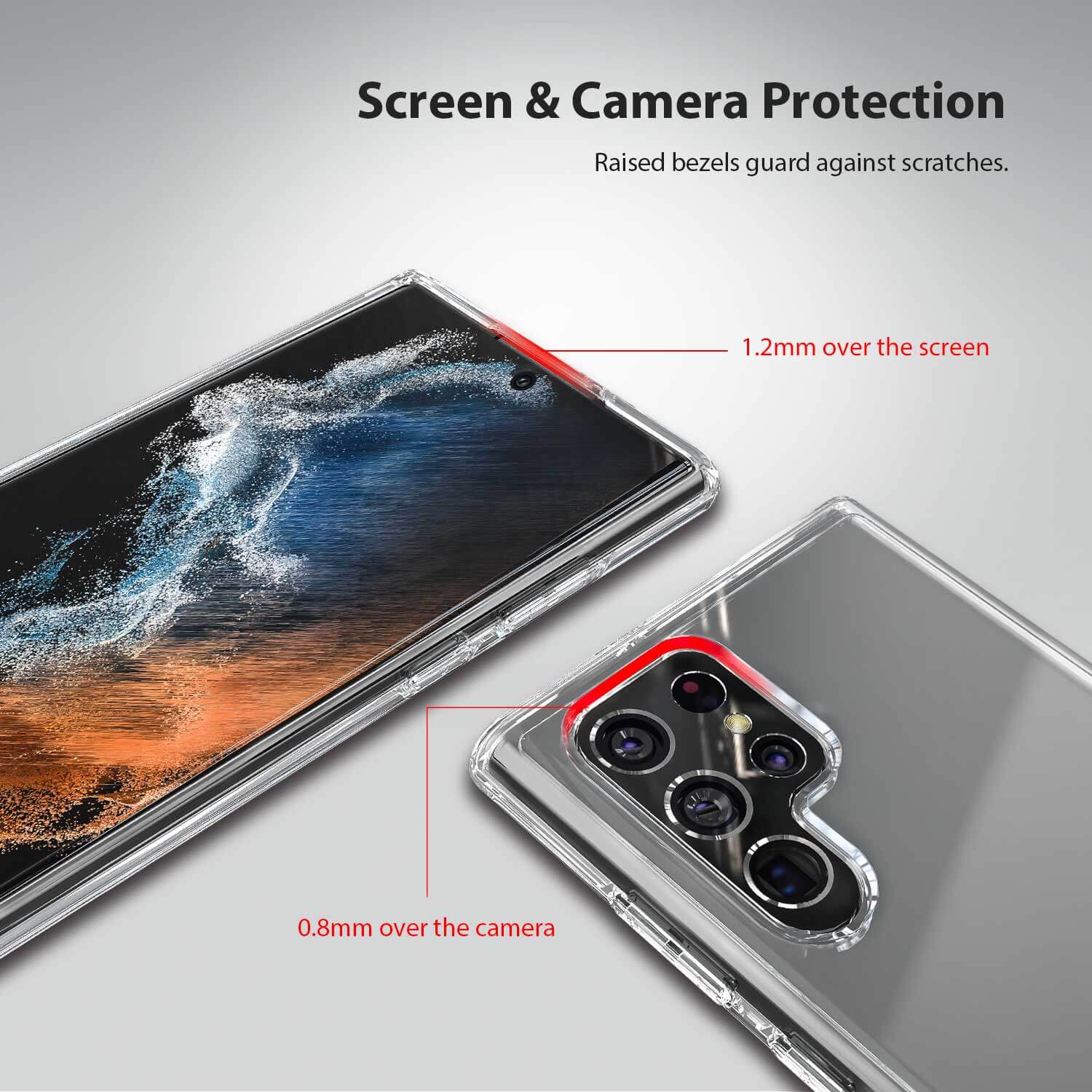 Tough On Samsung Galaxy S22 Ultra 5G Case Tough Clear