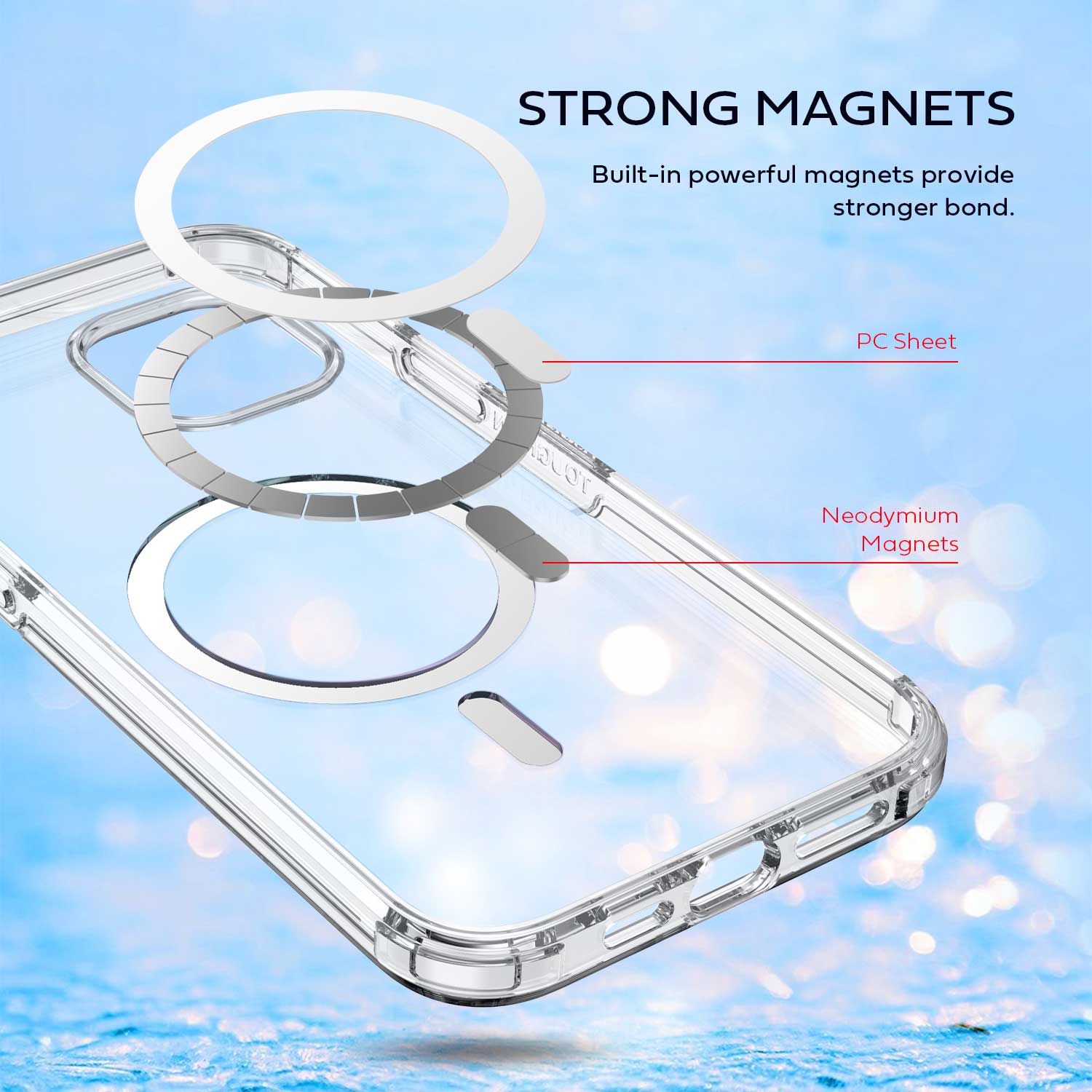 Tough On iPhone 14 Plus Clear Case with Magsafe