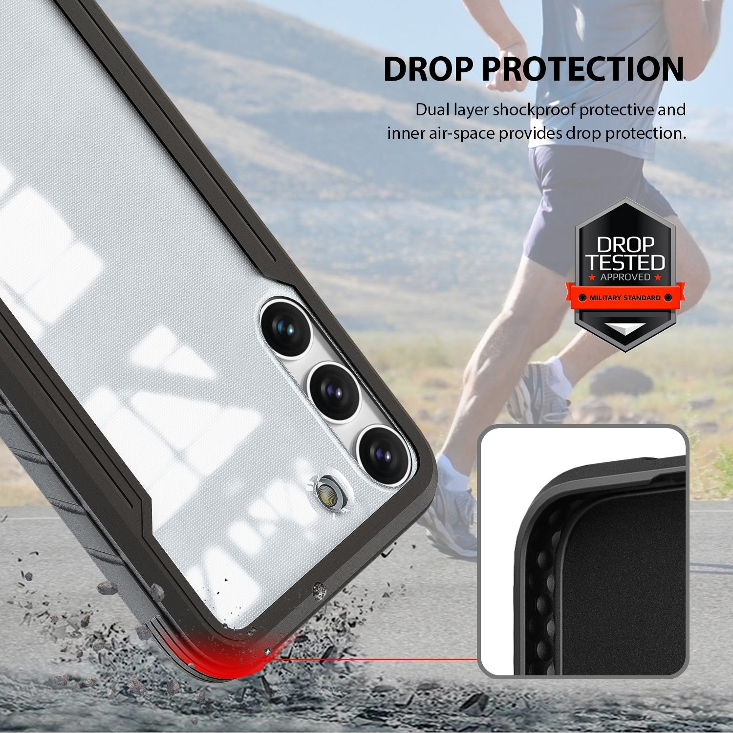 Tough On Samsung Galaxy S23 Plus 5G Case Iron Shield Black