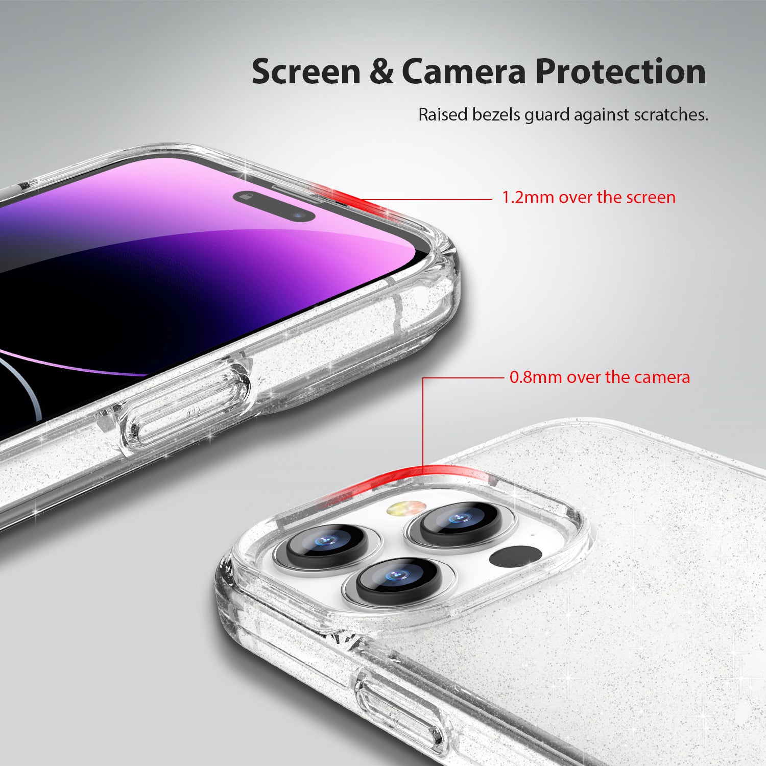 Tough On iPhone 14 Pro Case Glitter Stardust