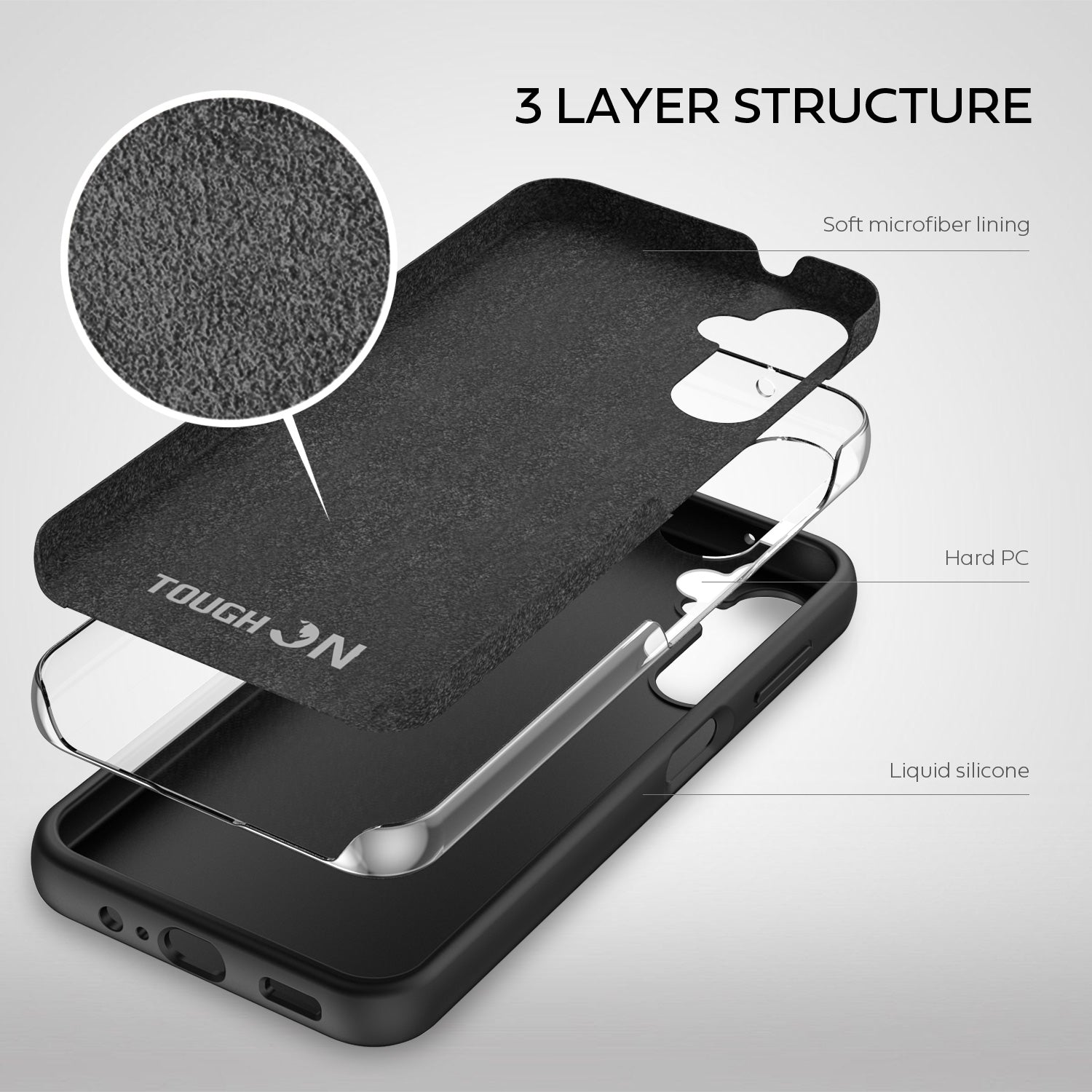 Tough On Samsung Galaxy A34 5G Silicone Case Black