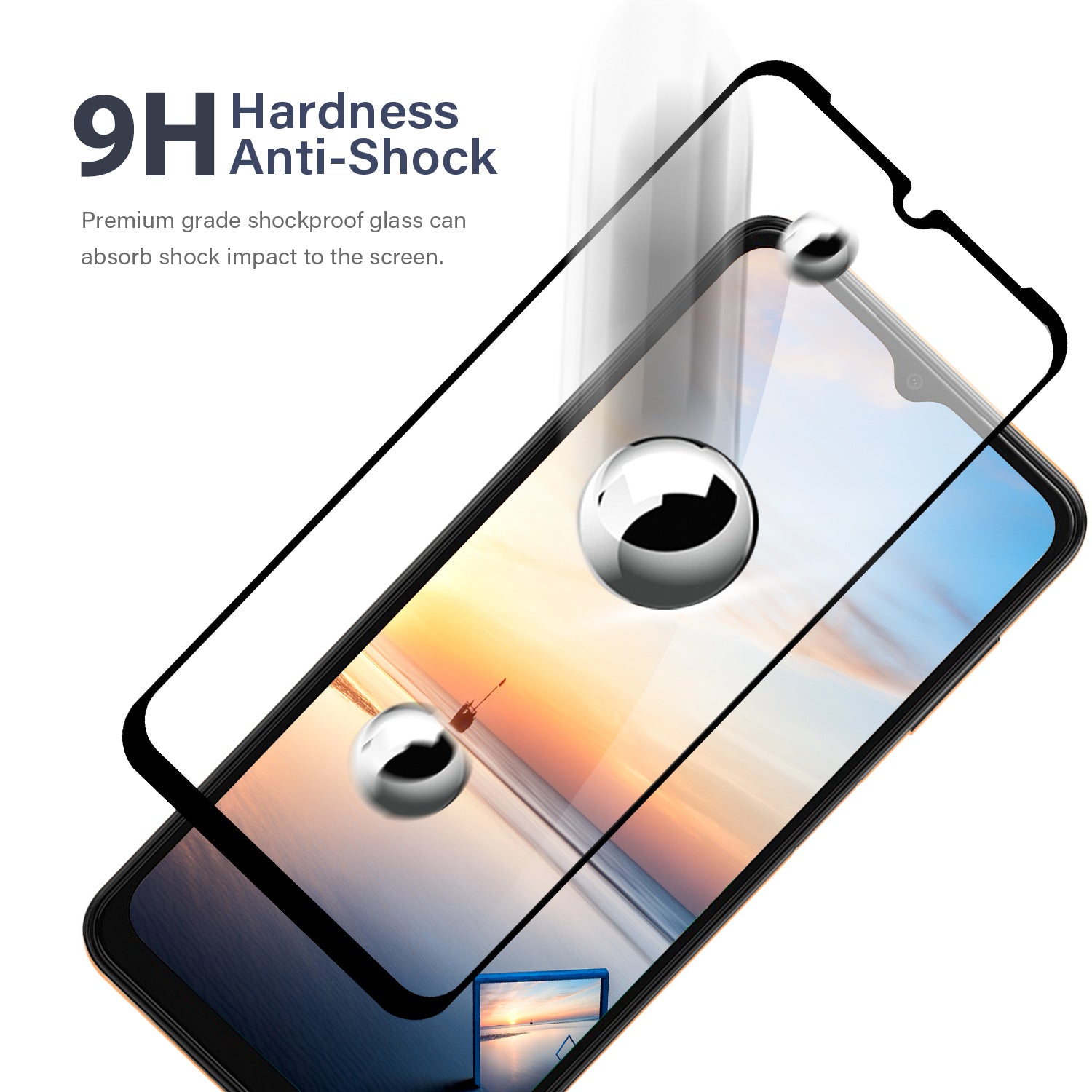 Tough On Samsung Galaxy A14 5G Tempered Glass Screen Protector Black