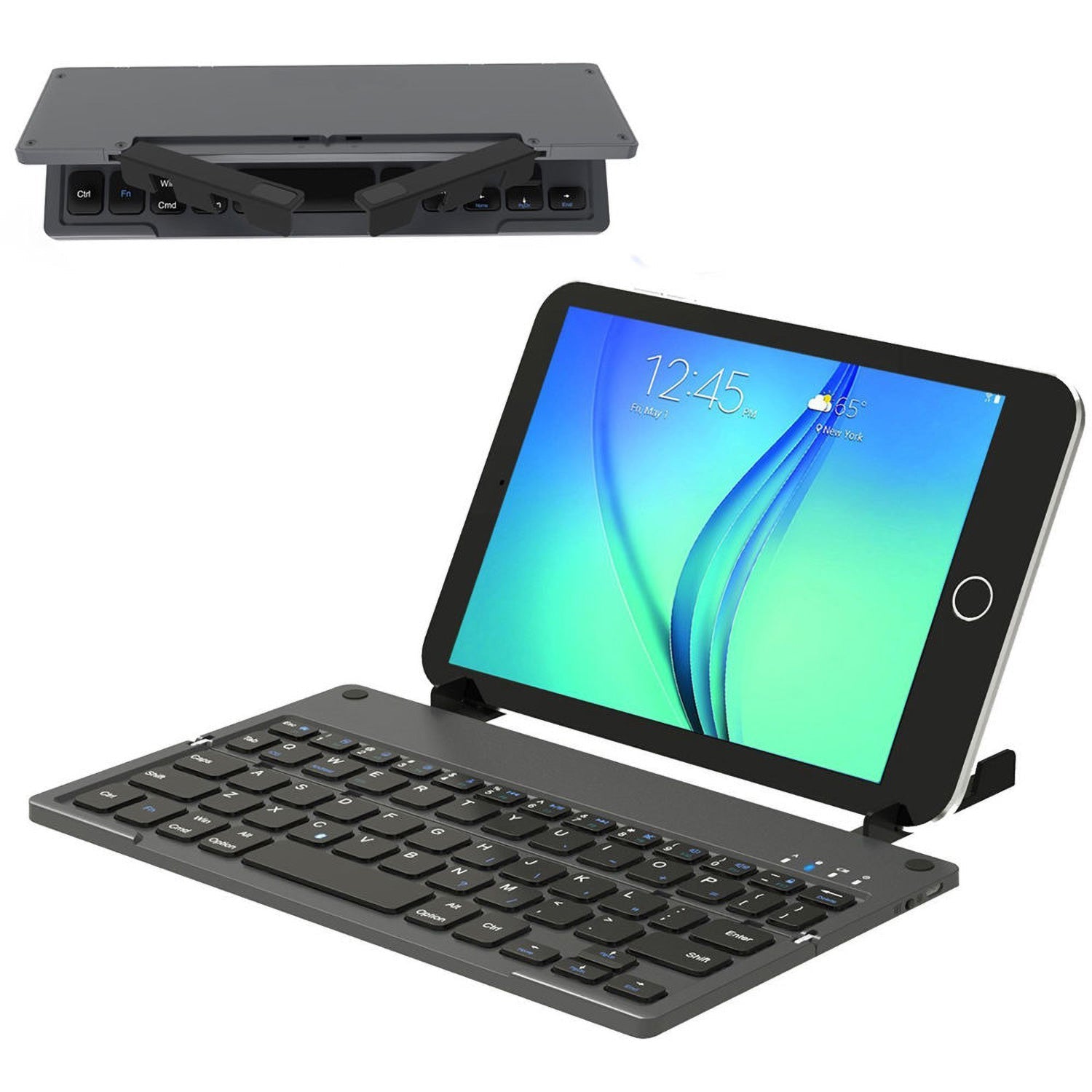 Foldable Bluetooth Wireless Keyboard Grey