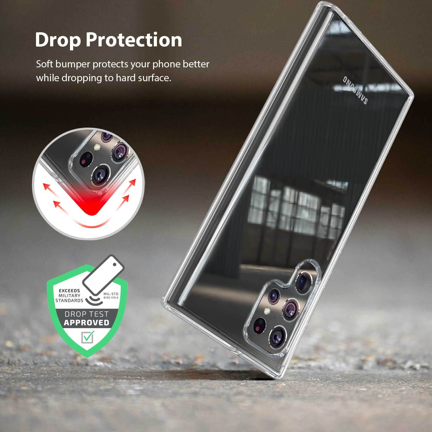 Tough On Samsung Galaxy S22 Ultra 5G Case Tough Clear