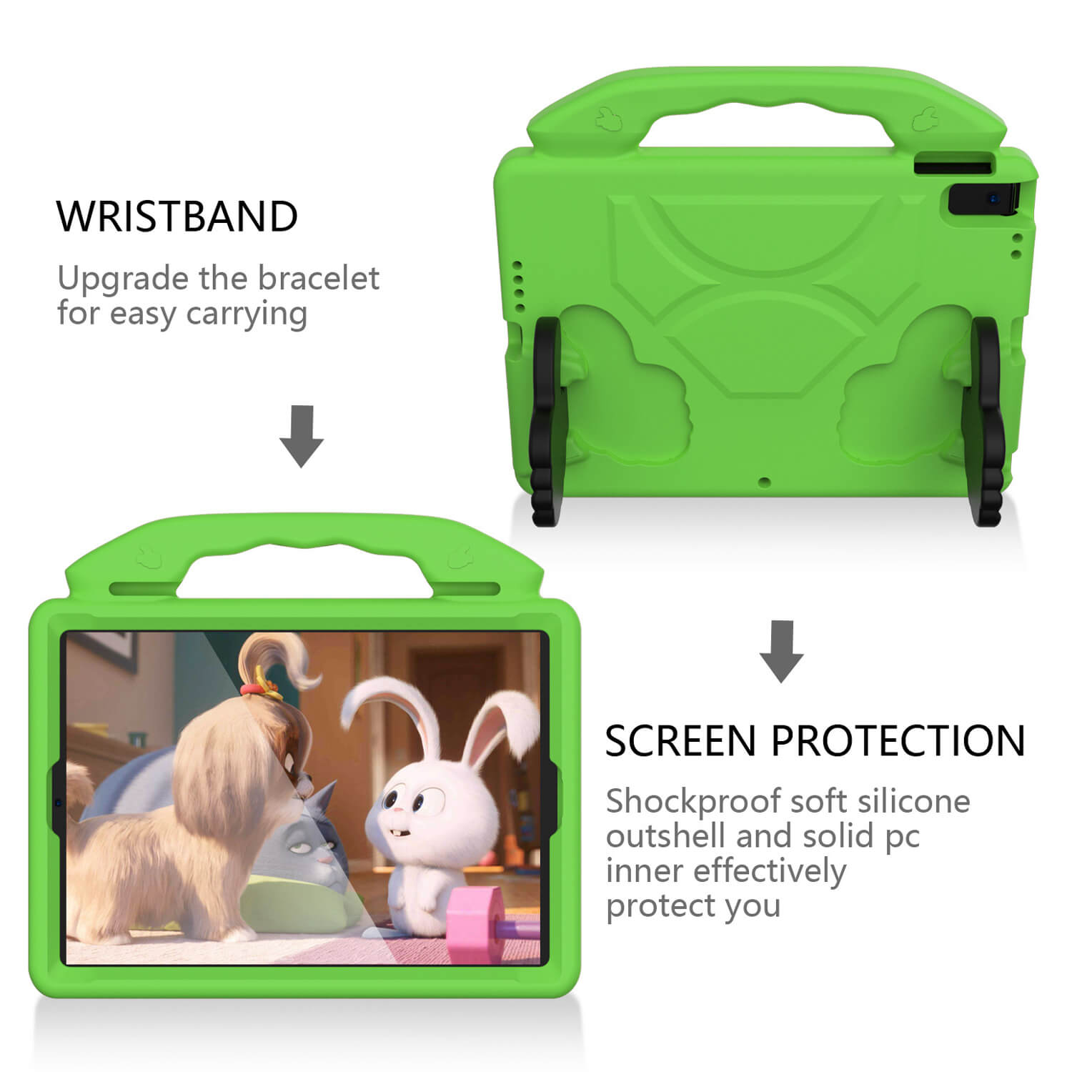 Tough On iPad 5 / 6th Gen 9.7" Case EVA Kids Protection Green