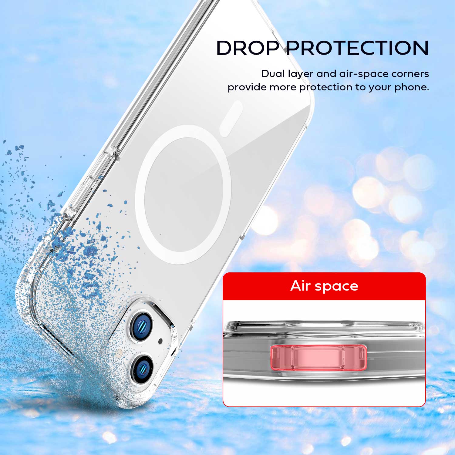 Tough On iPhone 14 Plus Clear Case with Magsafe