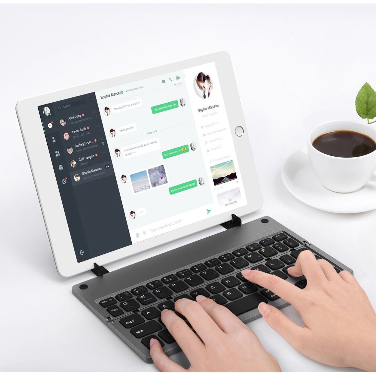 Foldable Bluetooth Wireless Keyboard Grey