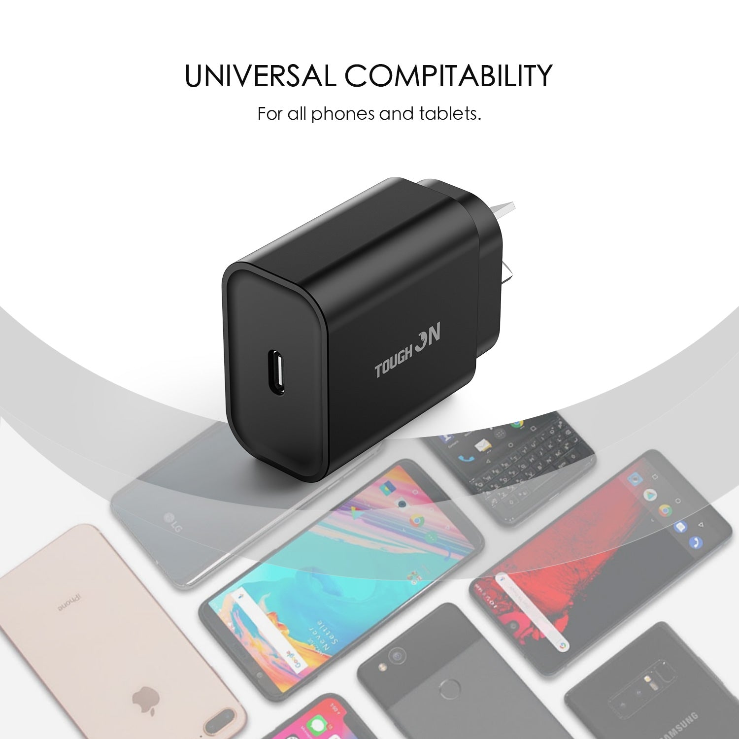 Tough On Wall Charger 30W USB C Fast Charge PD 3.0 Black
