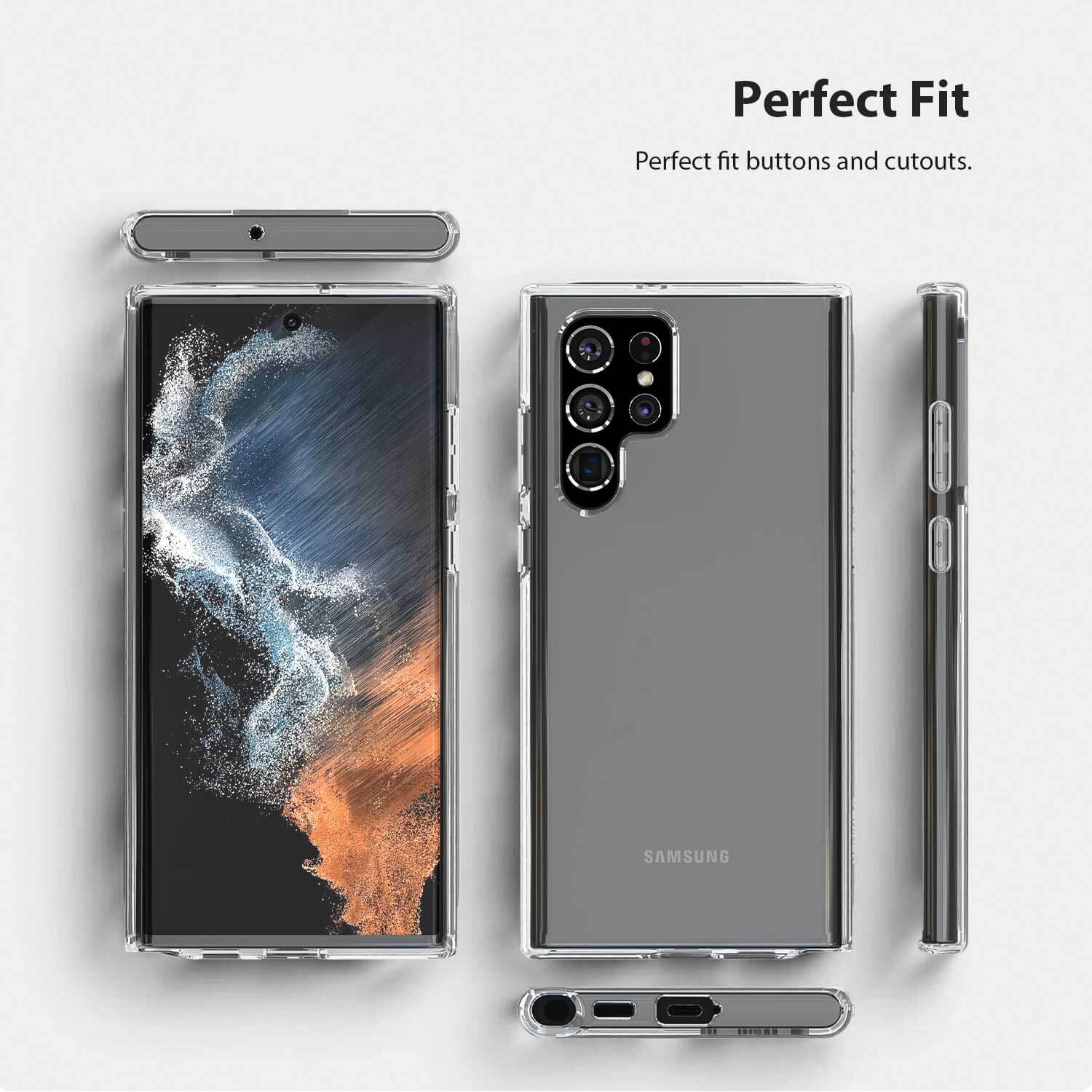 Tough On Samsung Galaxy S22 Ultra 5G Case Tough Clear