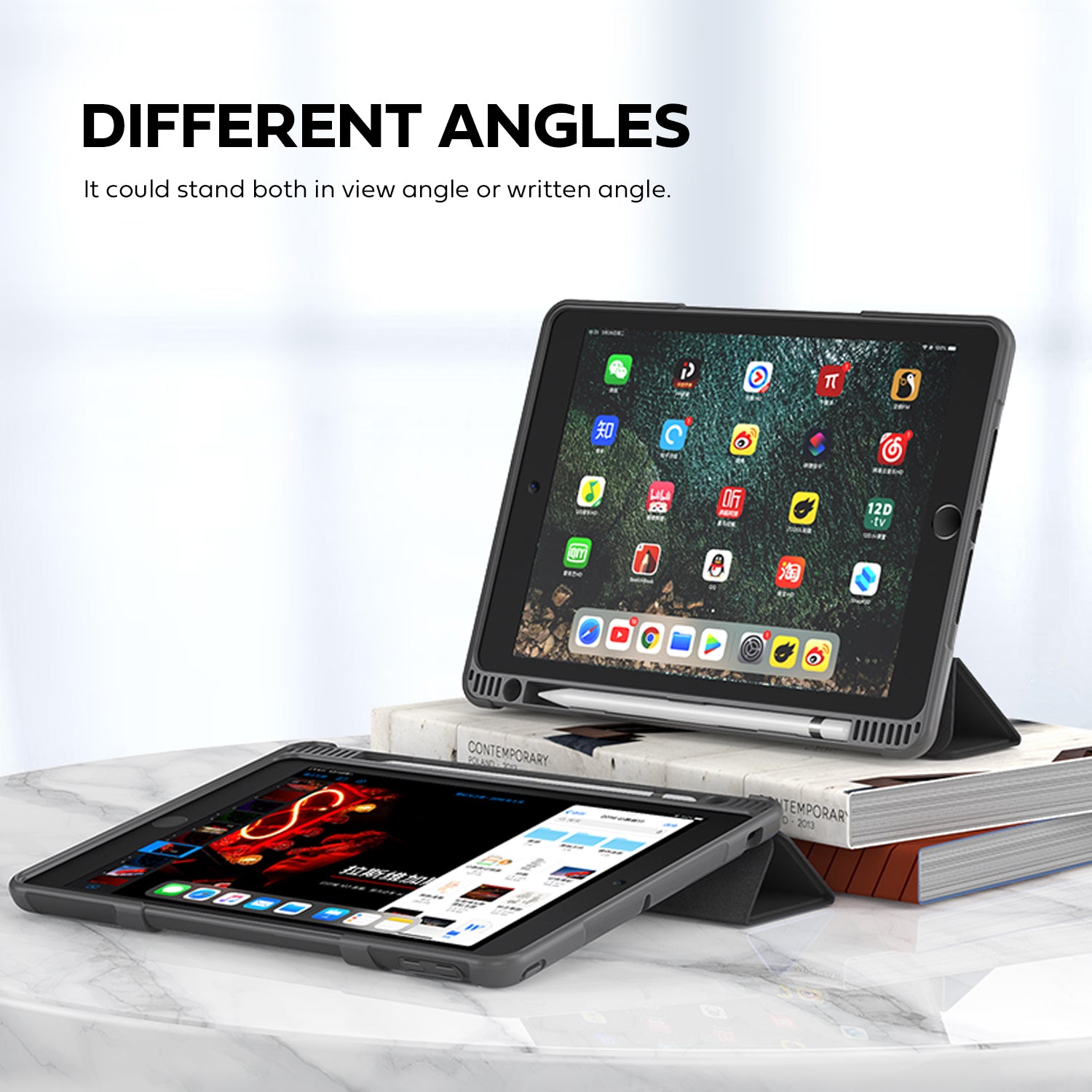 Tough On iPad 10th Gen 2022 10.9" Case Smart Cover Black Clear