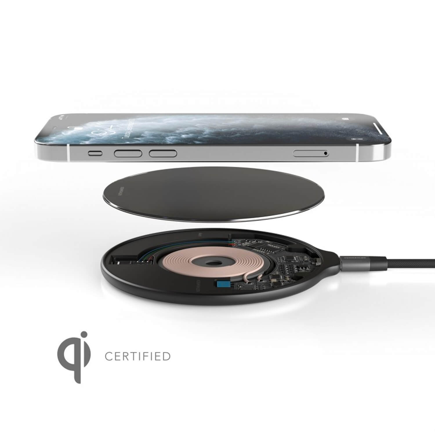 Vonmahlen Aura Wireless Charging Pad Glass Black