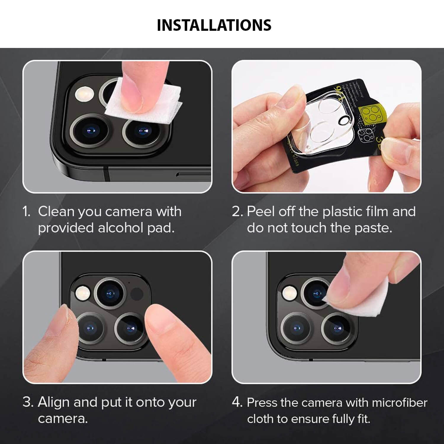 Tough On iPhone 12 Pro Max Rear Camera Protector Tempered Glass
