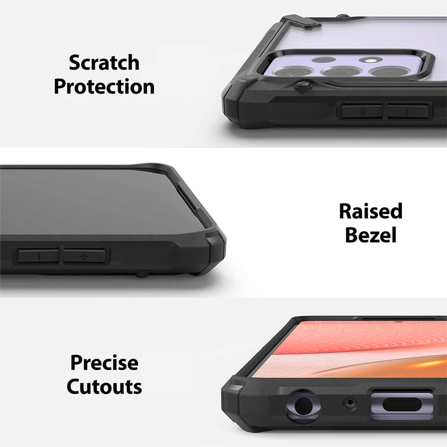 Ringke Samsung Galaxy A72 Case Fusion X Black