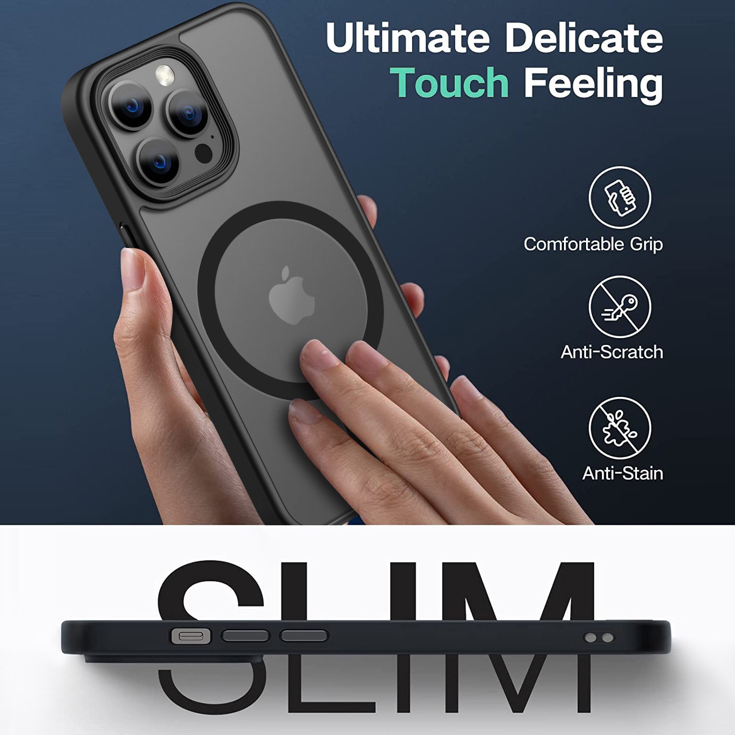 Tough On iPhone 13 Pro Matte Case With Magsafe Black