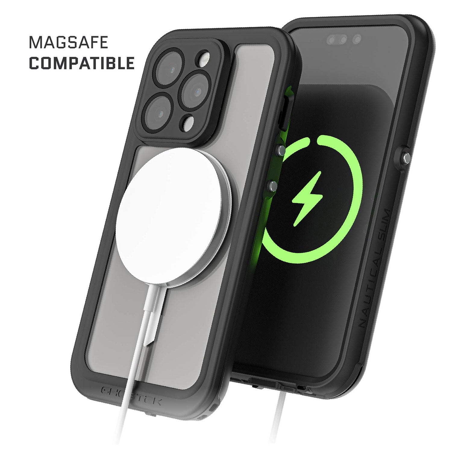 Ghostek iPhone 14 Pro Case Nautical Slim Waterproof w/ Magsafe Clear