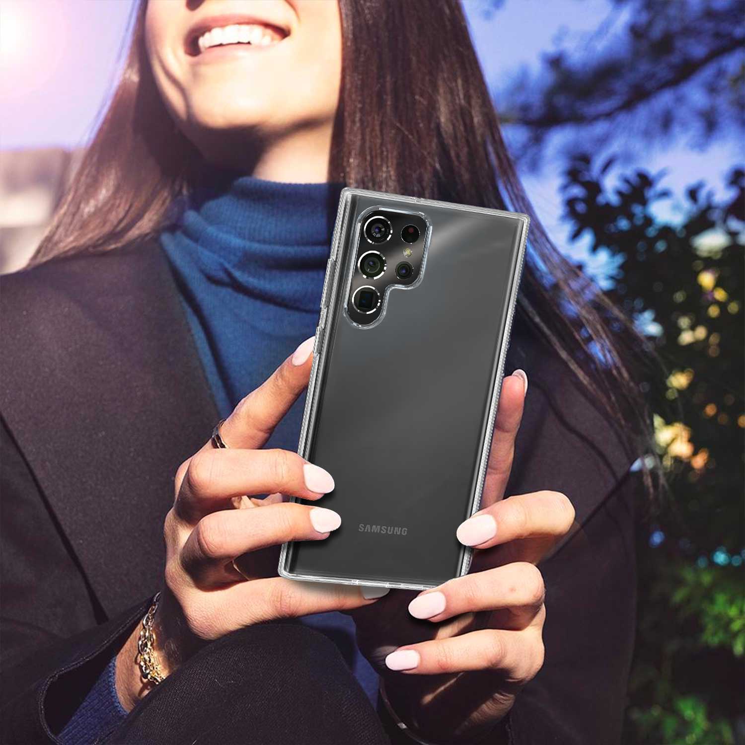 Tough On Samsung Galaxy S22 Ultra 5G Case Tough Clear