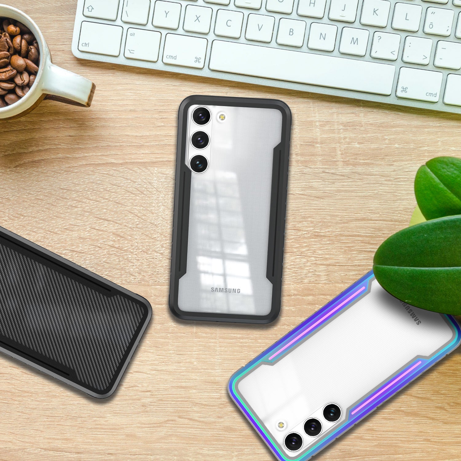 Tough On Samsung Galaxy S23 Plus 5G Case Iron Shield Carbon Fiber