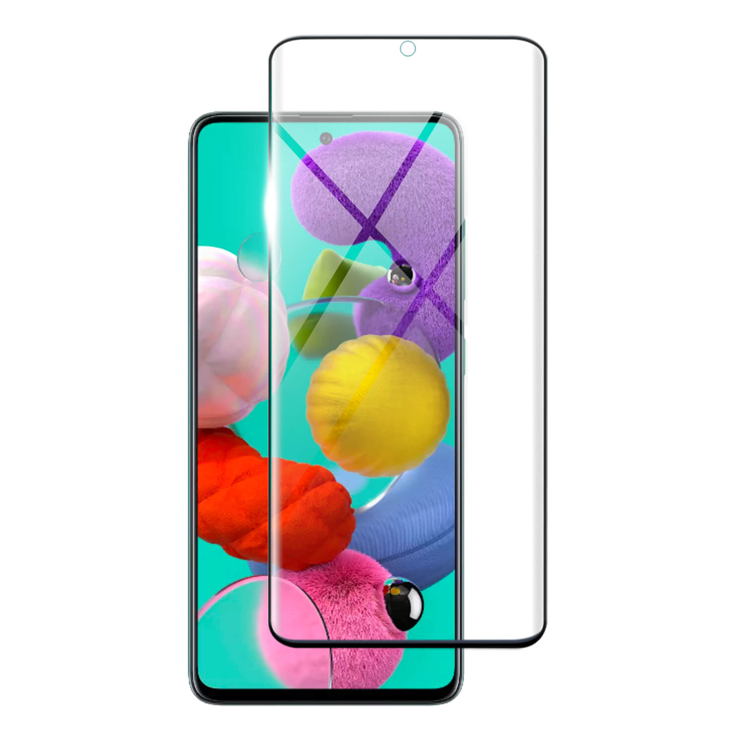 Tough on Samsung Galaxy A53 / A52s /A52 Tempered Glass Screen Protector Black