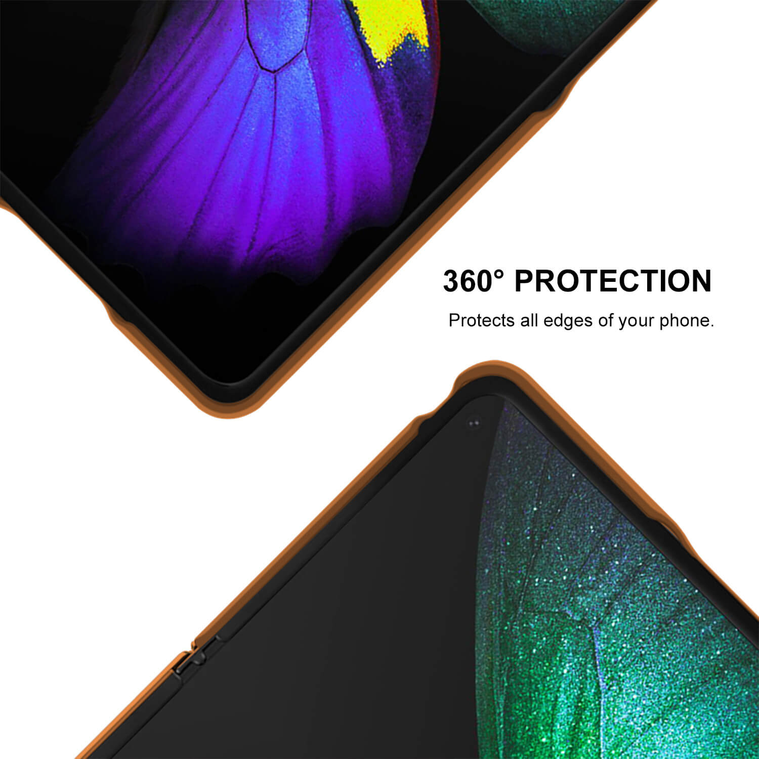 Tough On Samsung Galaxy Z Fold 3 Case Fine Leather Brown