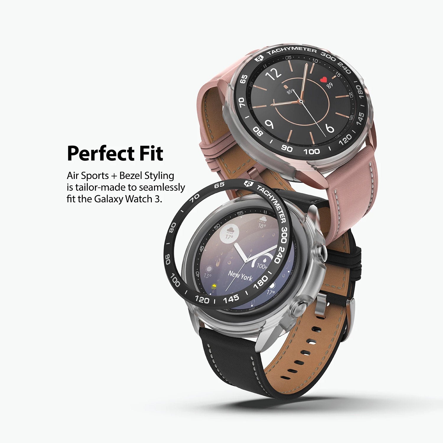 Ringke Galaxy Watch 3 45mm Styling 10 Air Sports Matte Clear Case+ Bezel Combo Pack