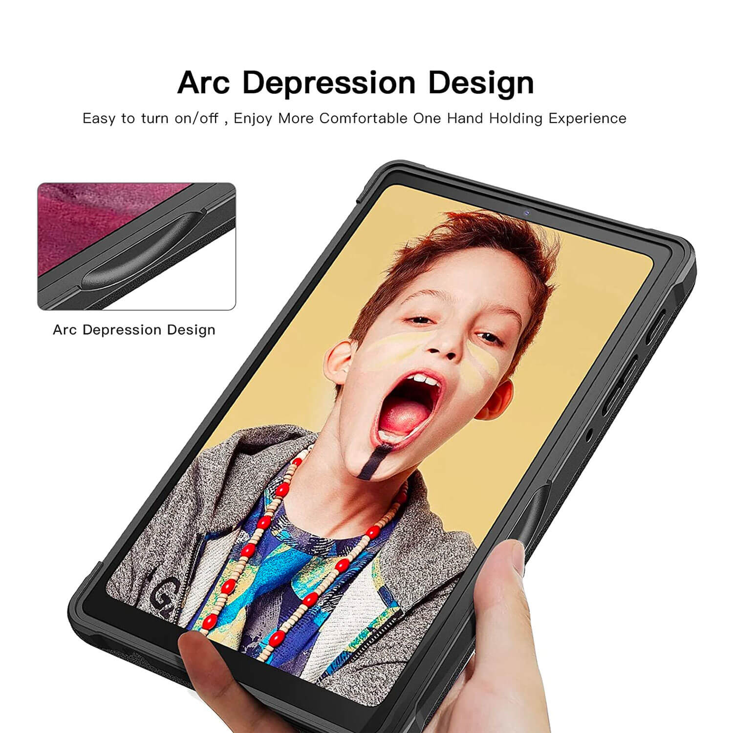 Tough On Samsung Galaxy Tab A7 Lite 8.7" Smart Cover Case Black
