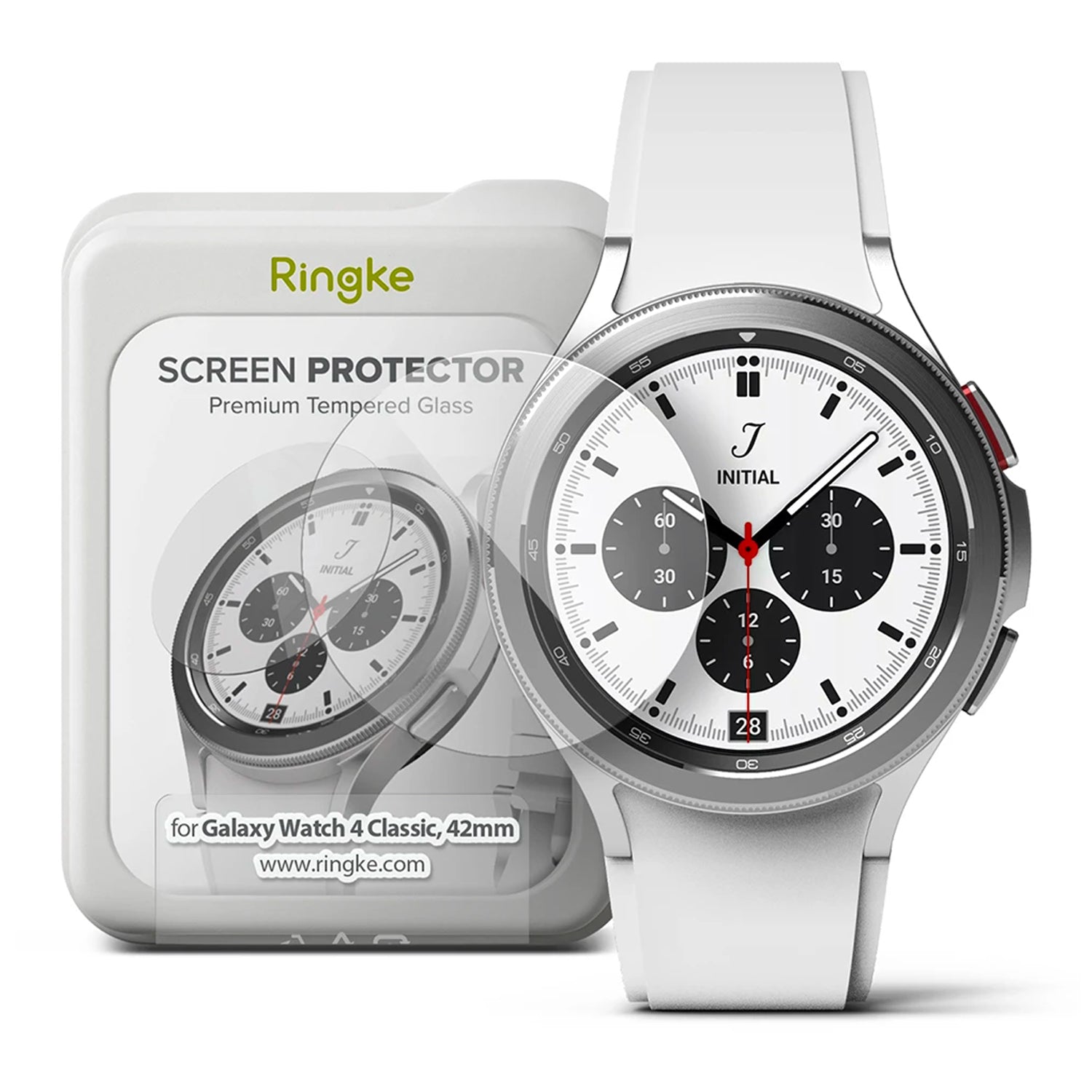 Ringke Galaxy Watch Classic 42mm Glass Screen Protector Pack