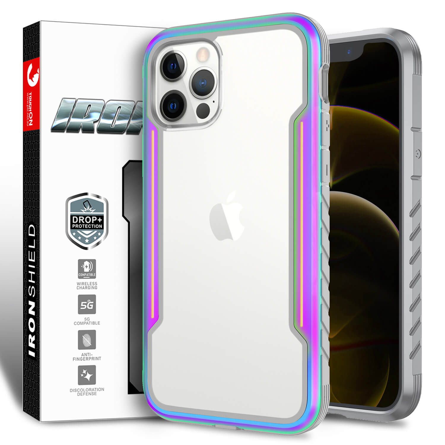 Tough On iPhone 12 / 12 Pro Case Iron Shield Iridescent